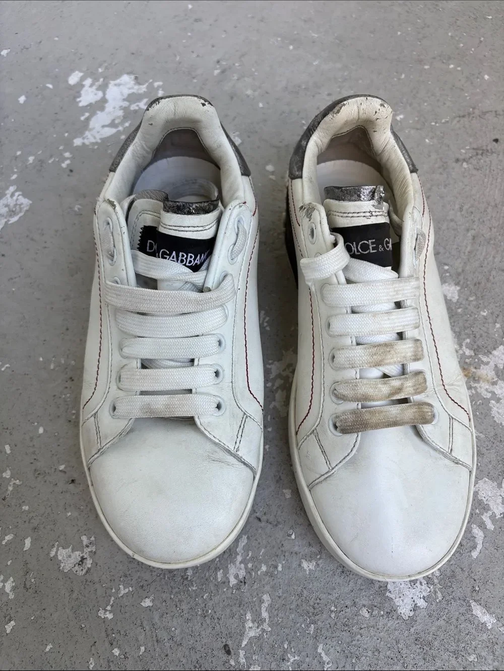 Dolce and Gabbana Portofino leather sneakers